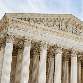 U.S. Supreme Court façade and columns.